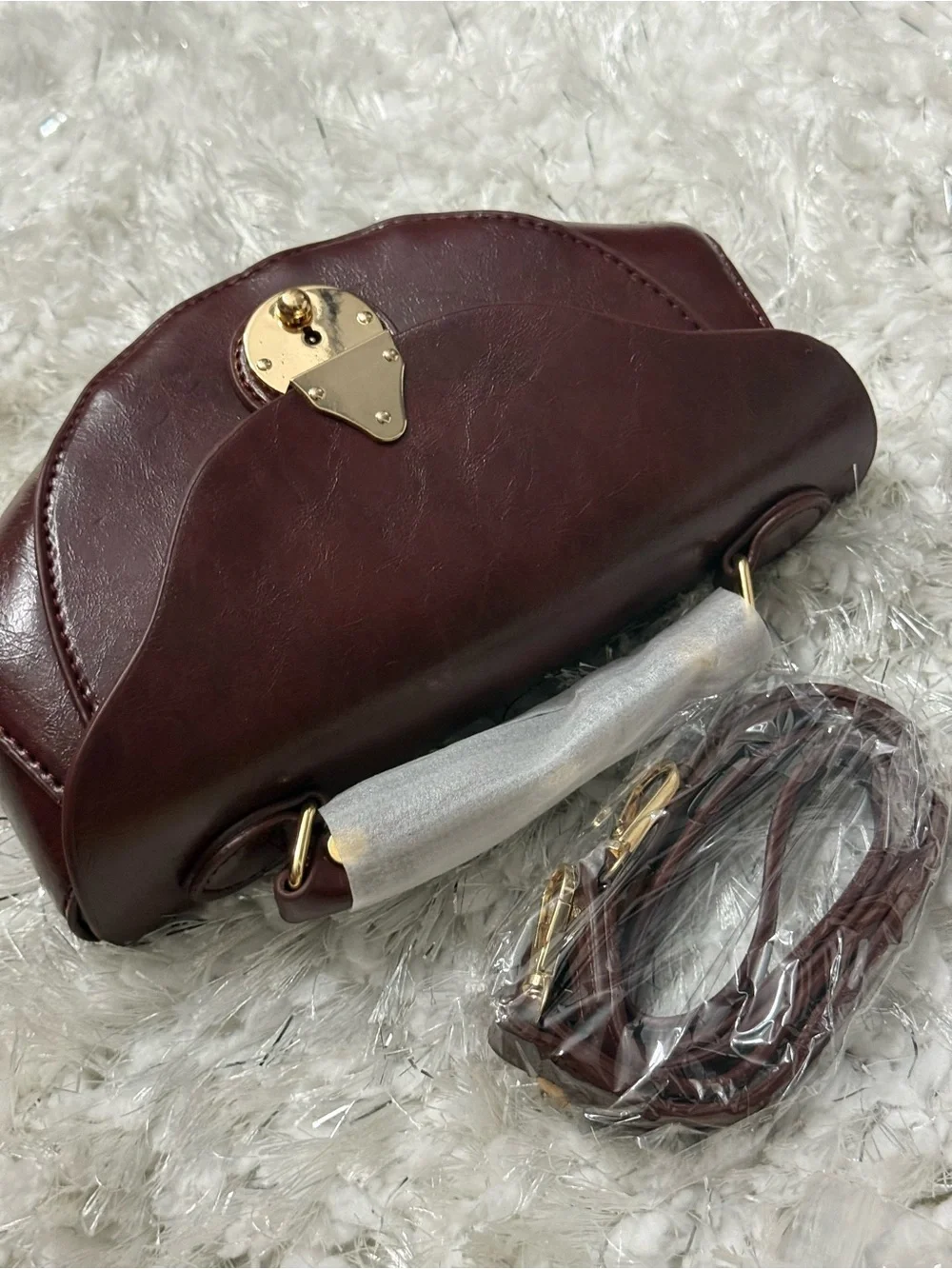 Burgundy Vintage Style Shoulder & Crossbody Bag